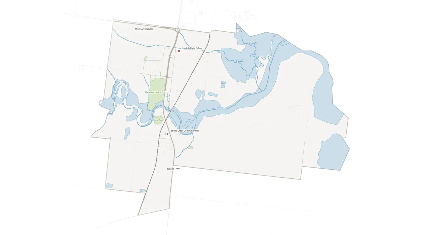 Bakers Creek urban fabric map