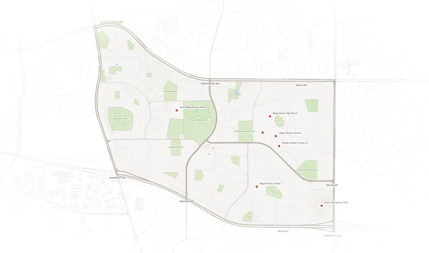 Balga urban fabric map
