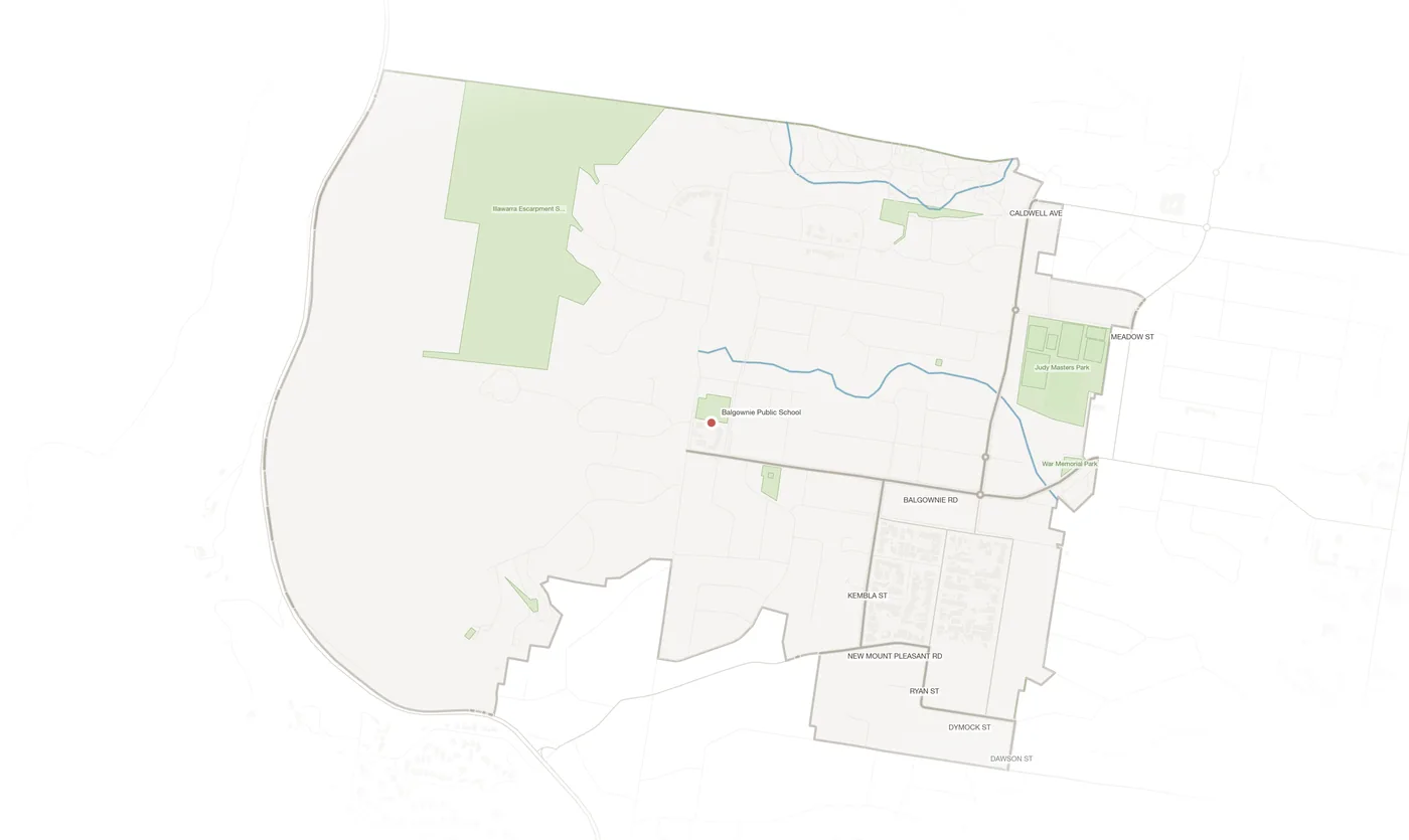 Balgownie urban fabric map