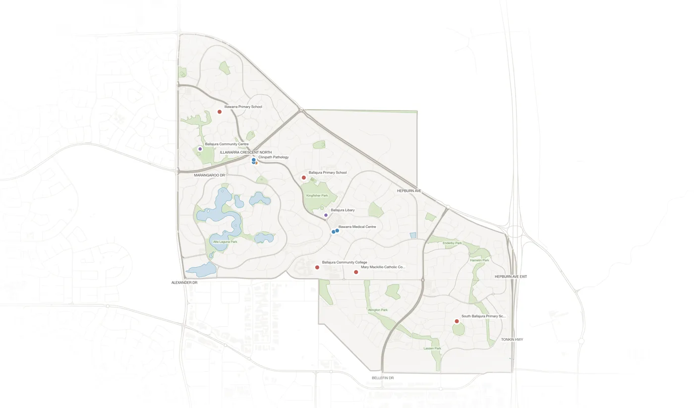 Ballajura urban fabric map