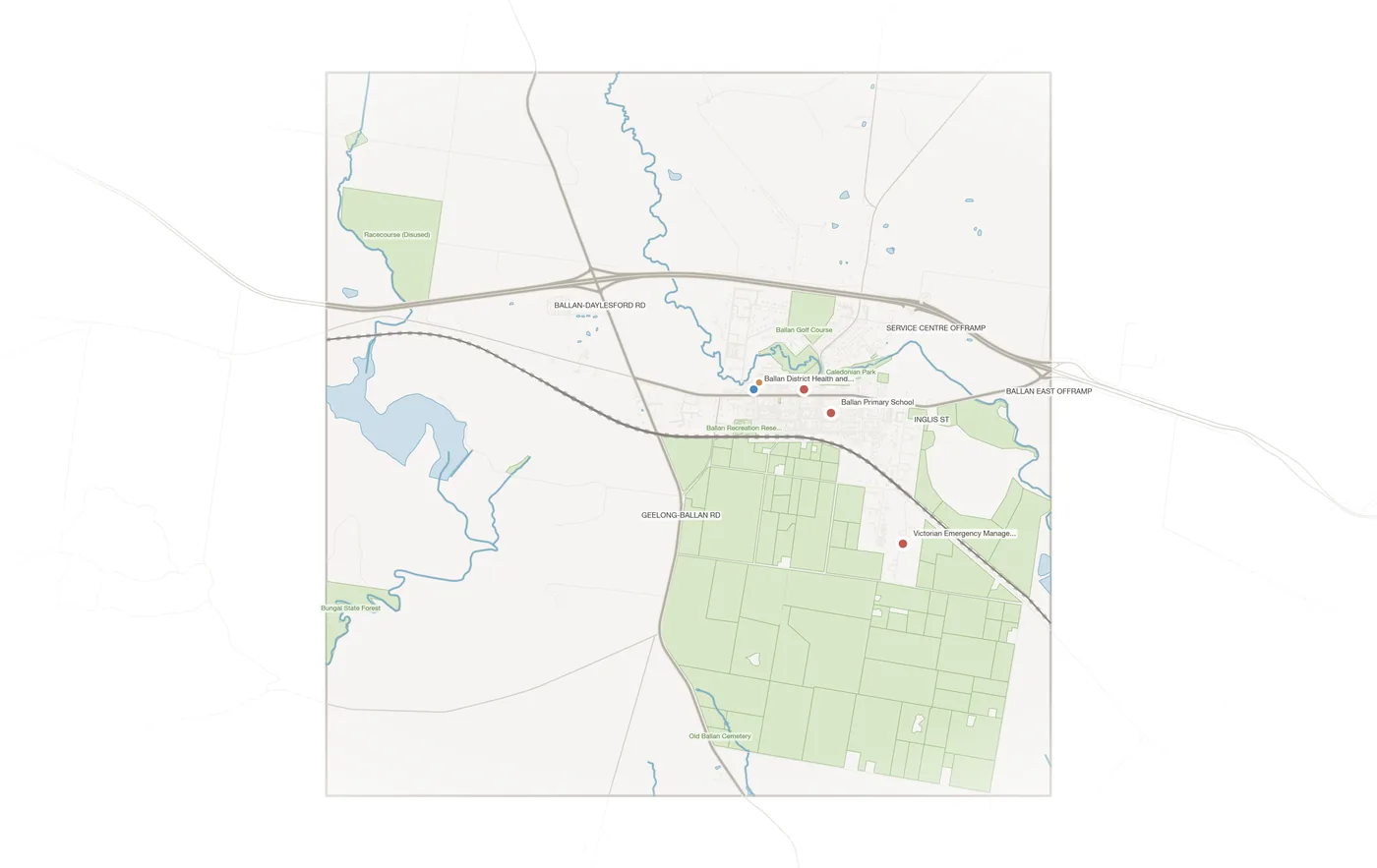Ballan urban fabric map
