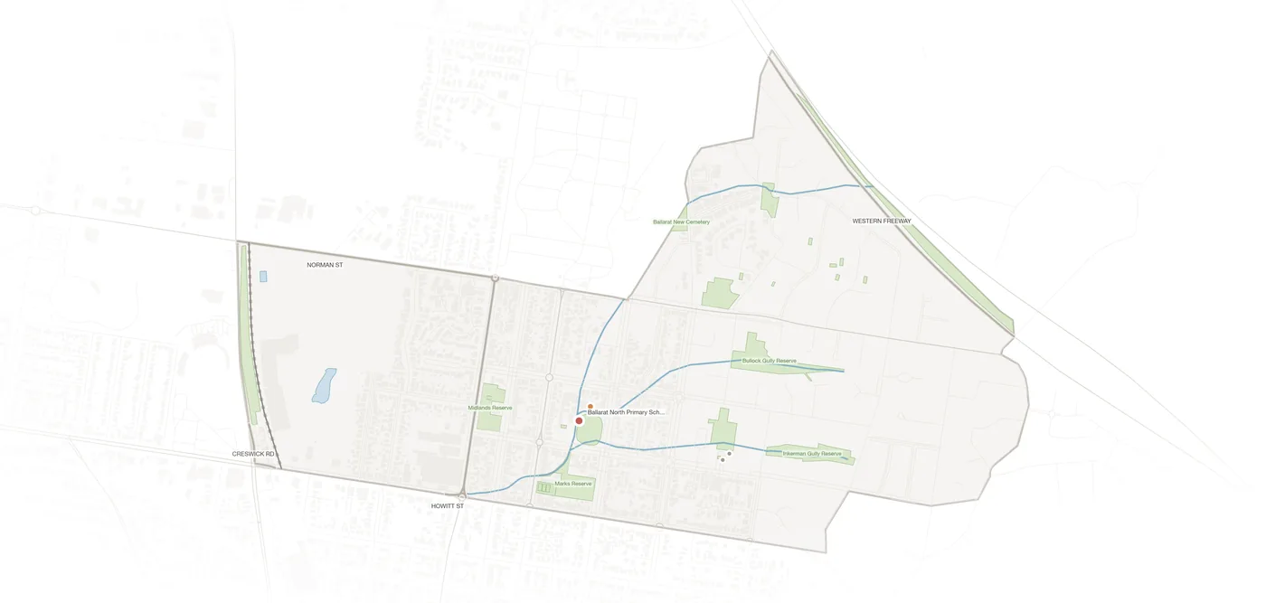 Ballarat North urban fabric map