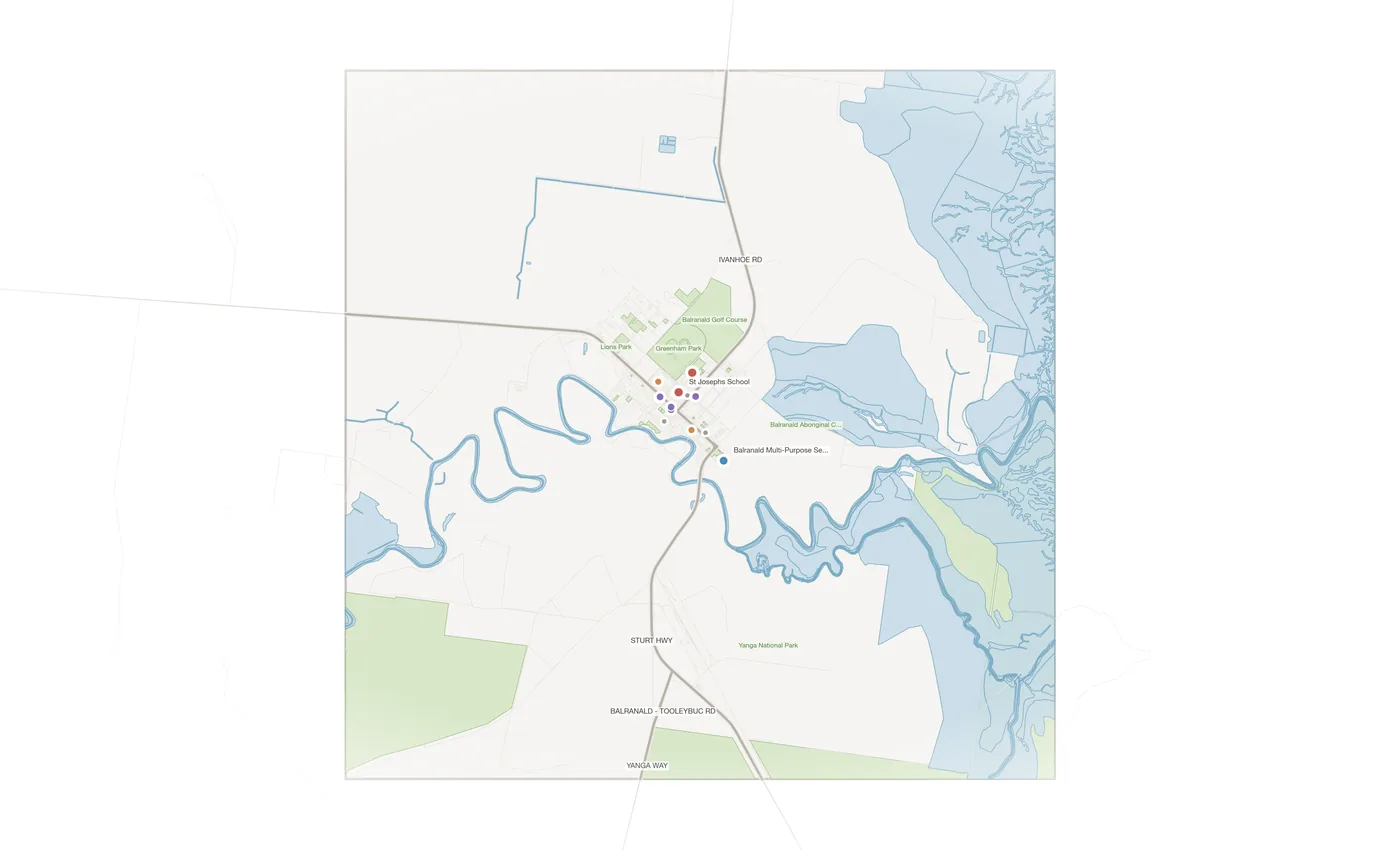 Balranald urban fabric map