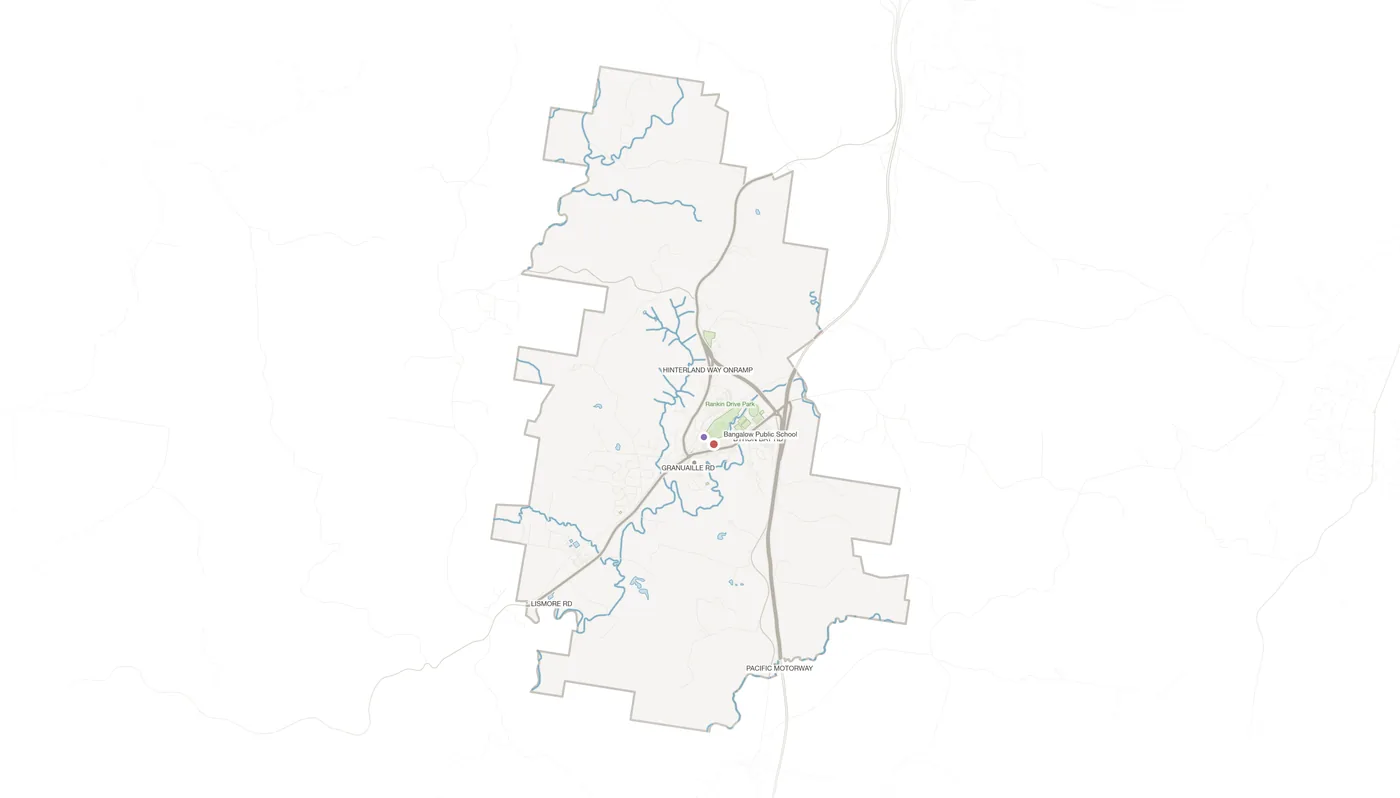 Bangalow urban fabric map