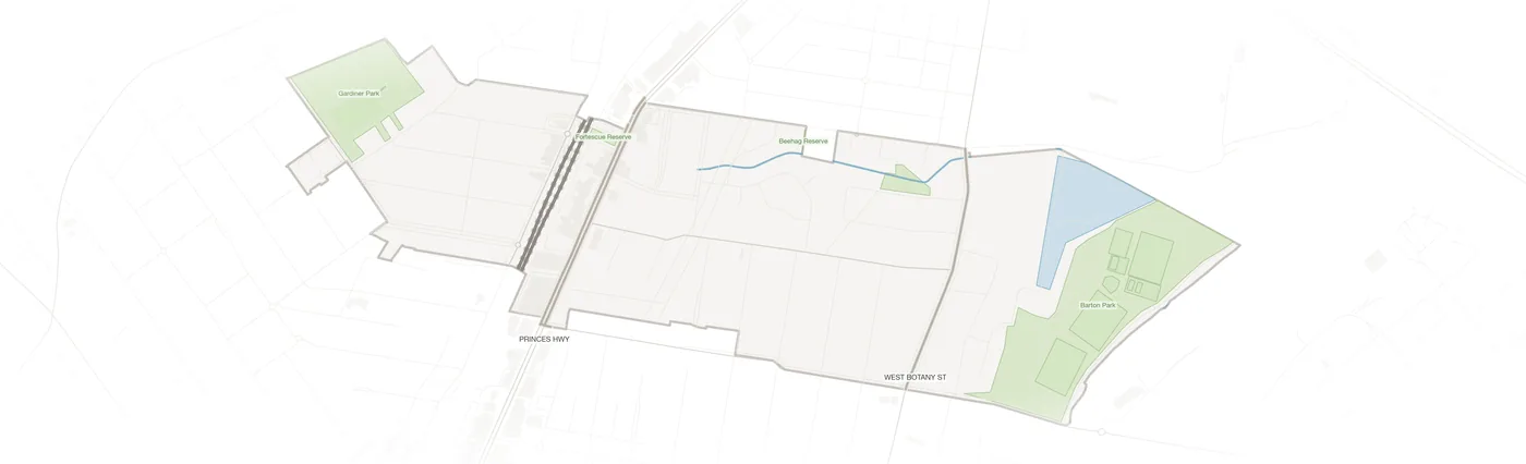 Banksia urban fabric map