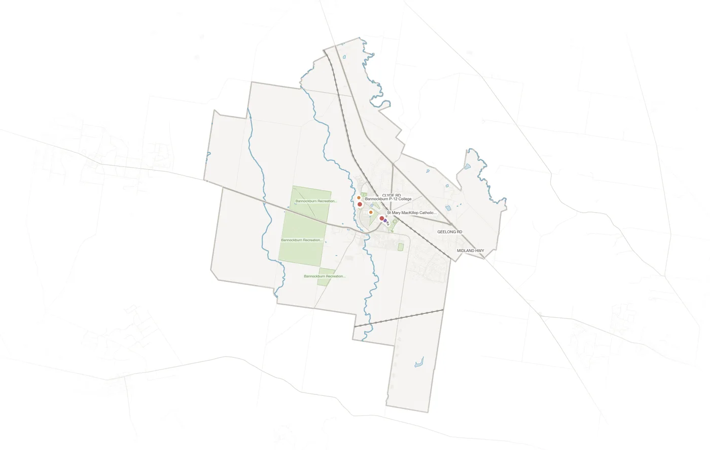 Bannockburn urban fabric map
