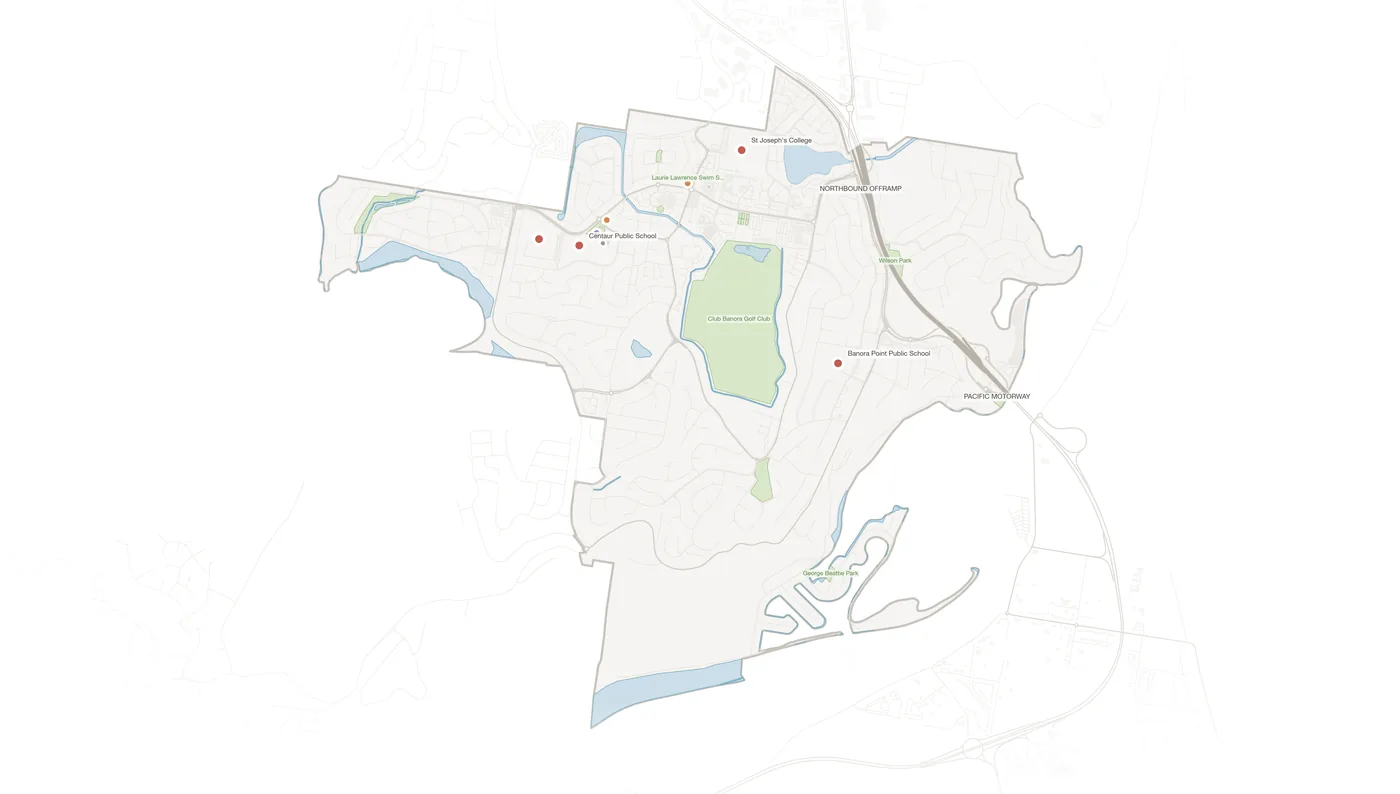 Banora Point urban fabric map