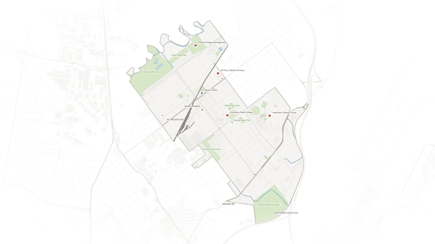 Banyo urban fabric map