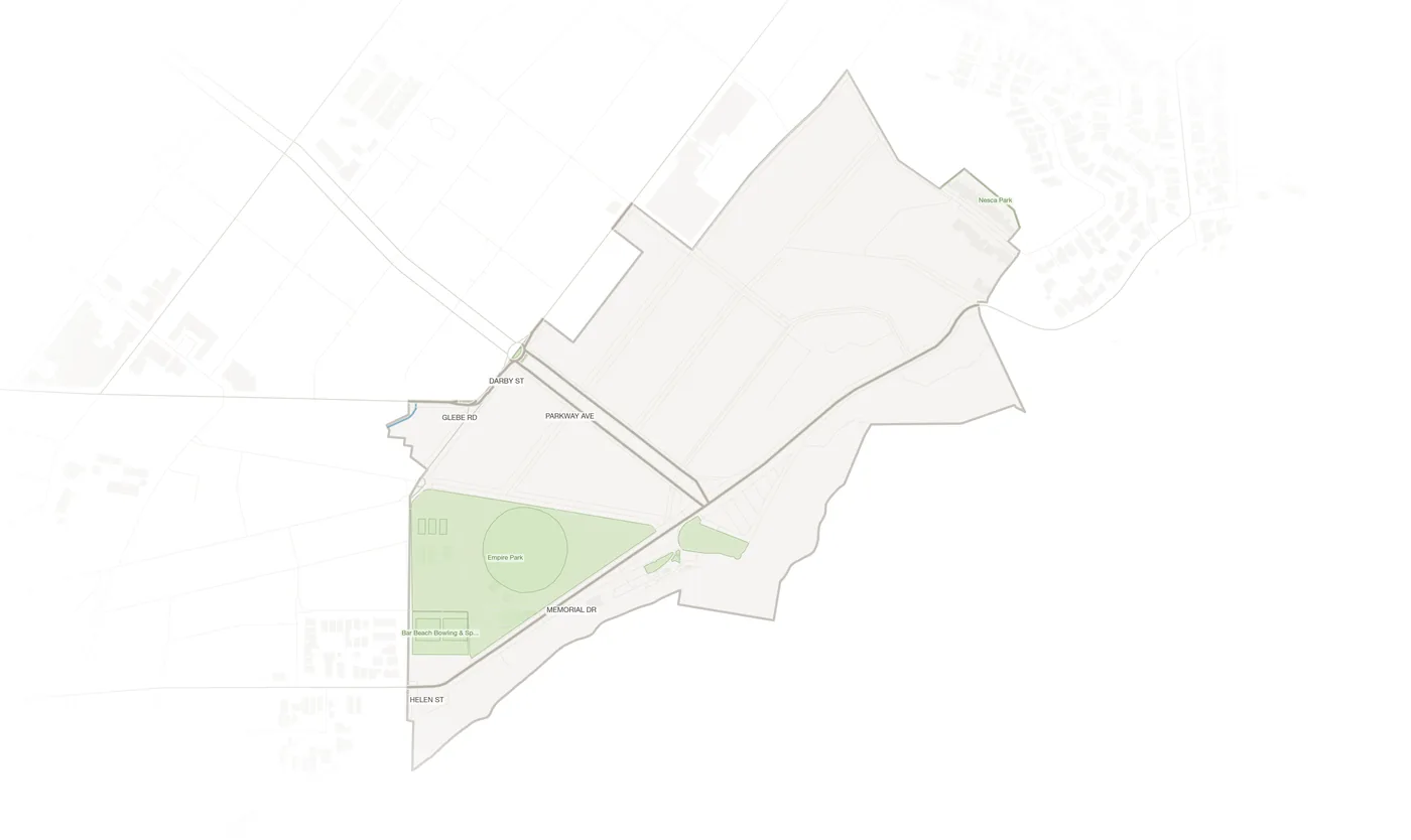 Bar Beach urban fabric map