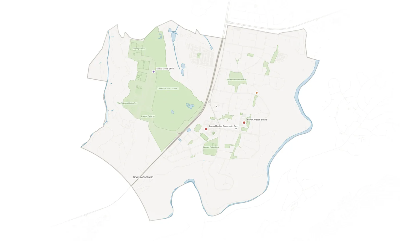 Barden Ridge urban fabric map
