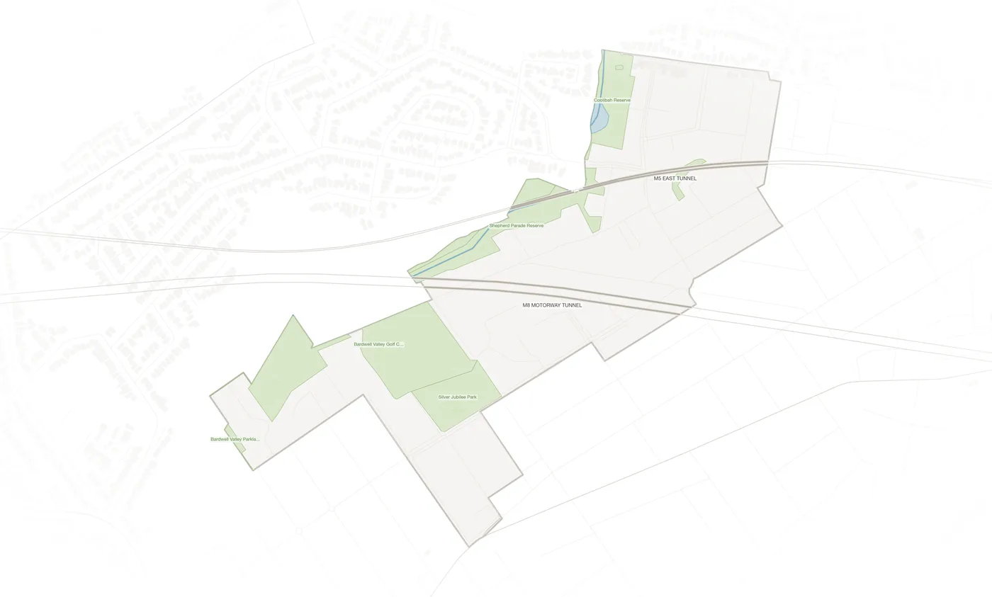 Bardwell Valley urban fabric map