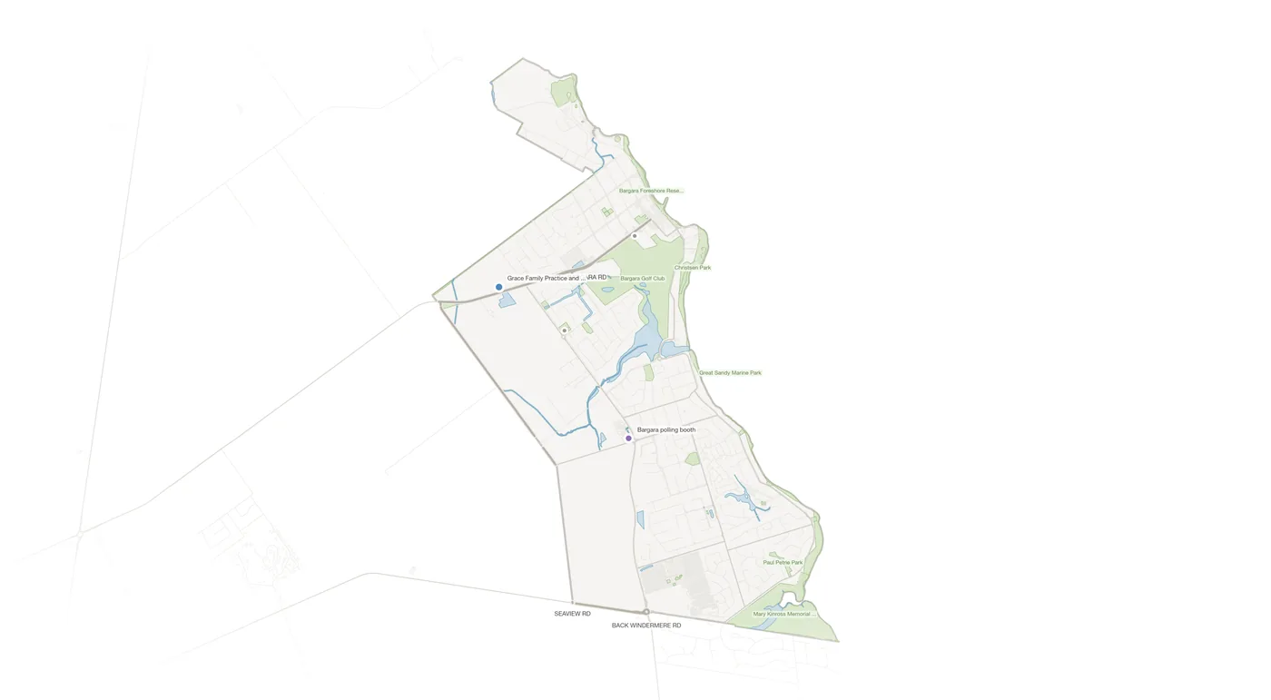 Bargara urban fabric map