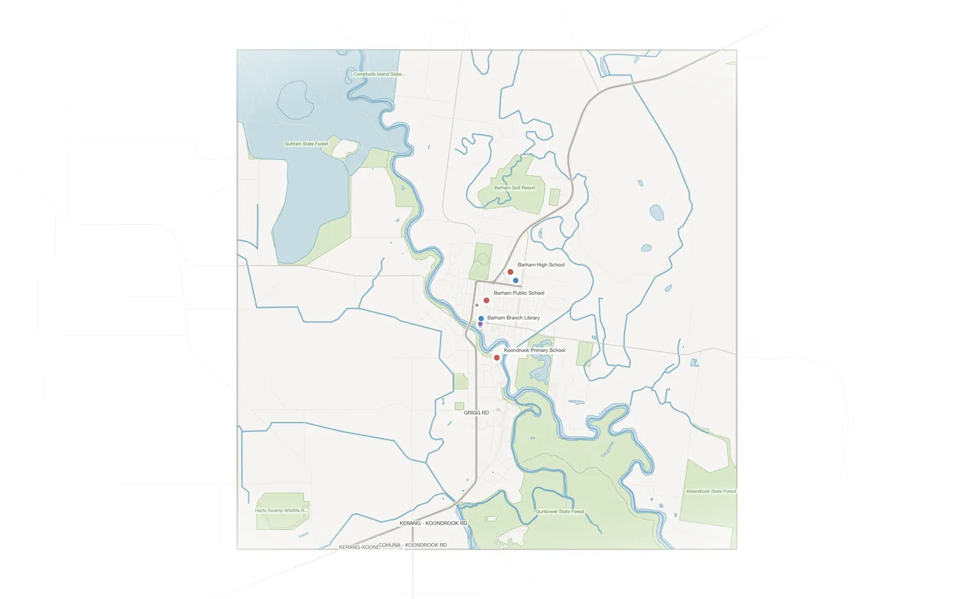 Barham urban fabric map