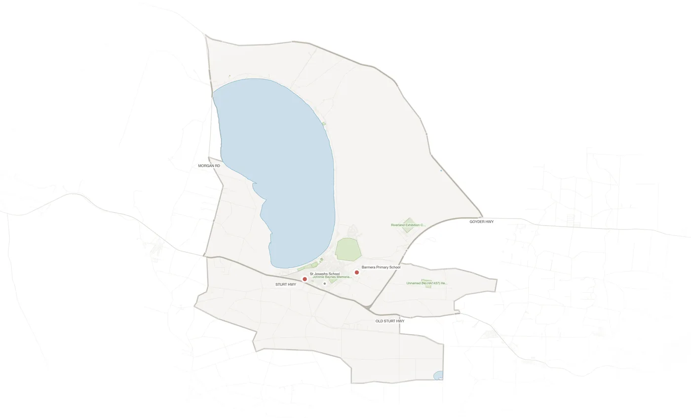 Barmera urban fabric map