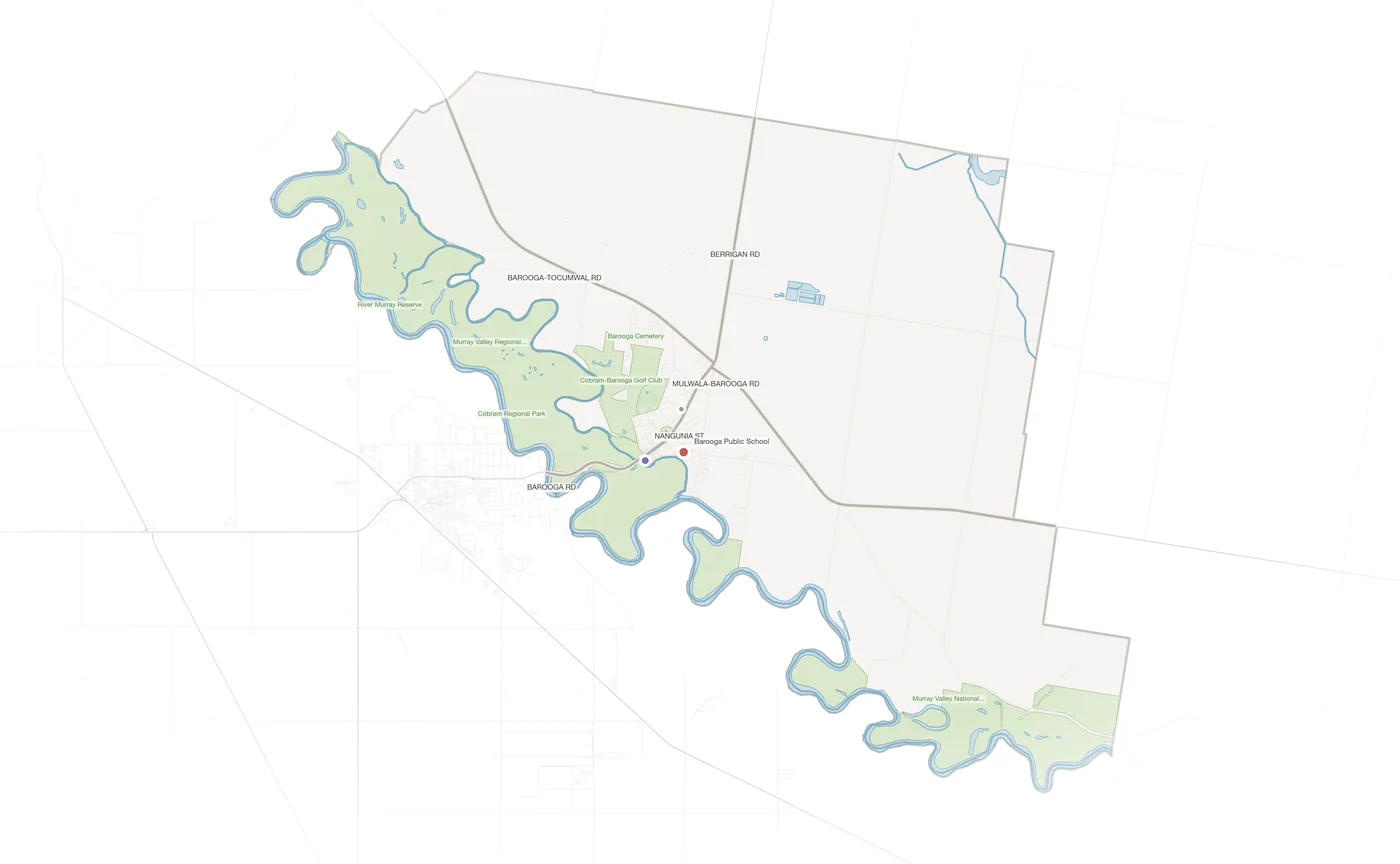 Barooga urban fabric map