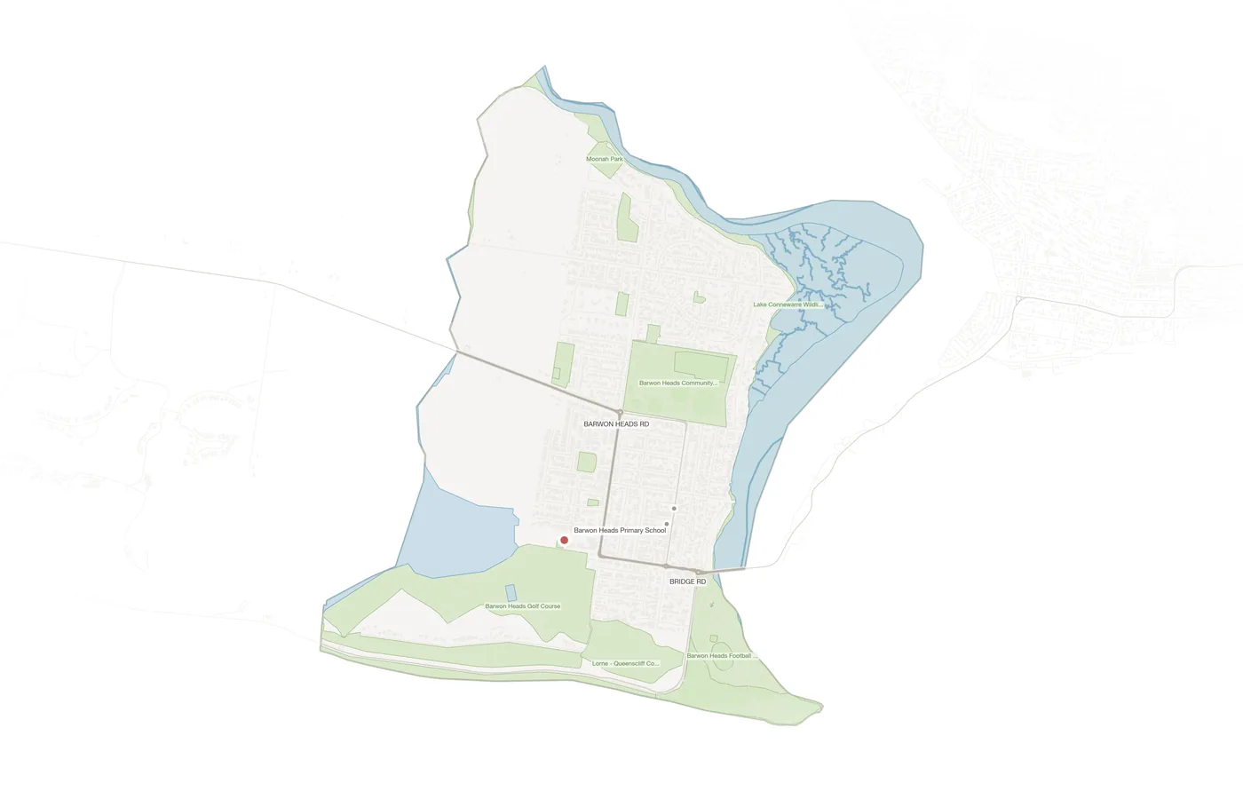 Barwon Heads urban fabric map
