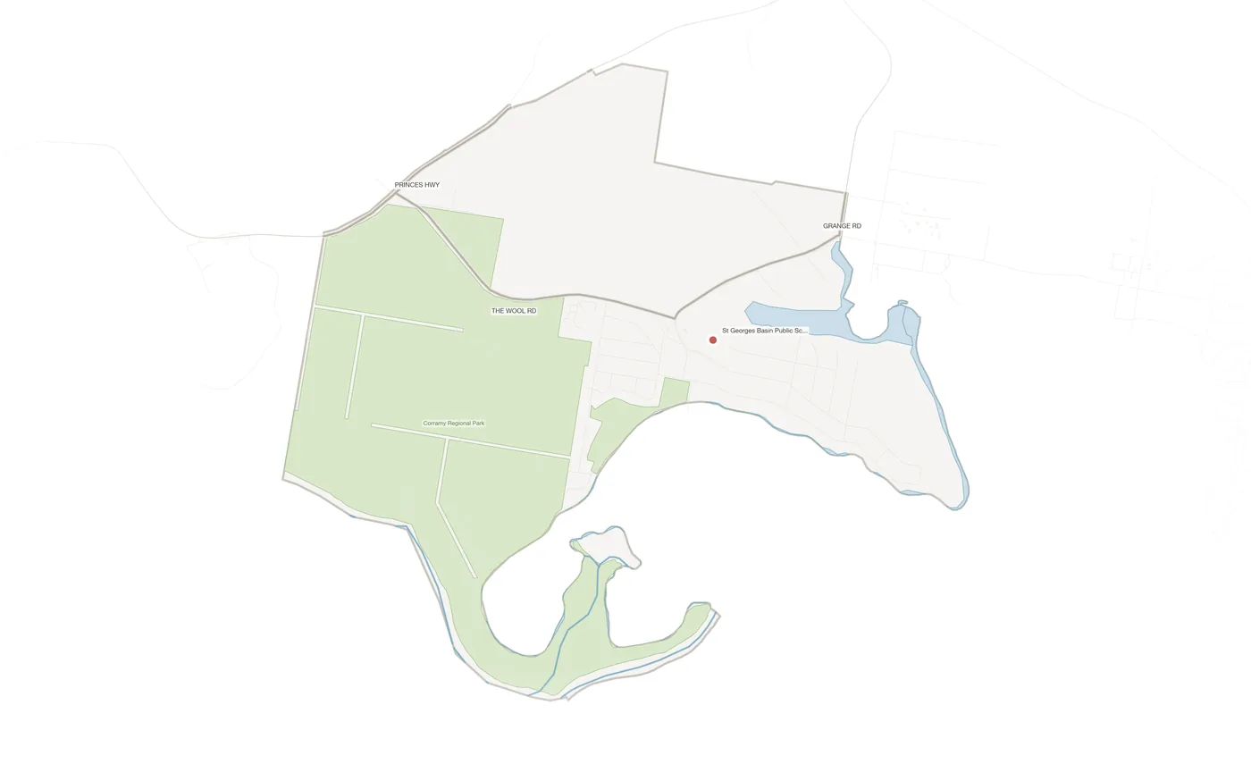 Basin View urban fabric map