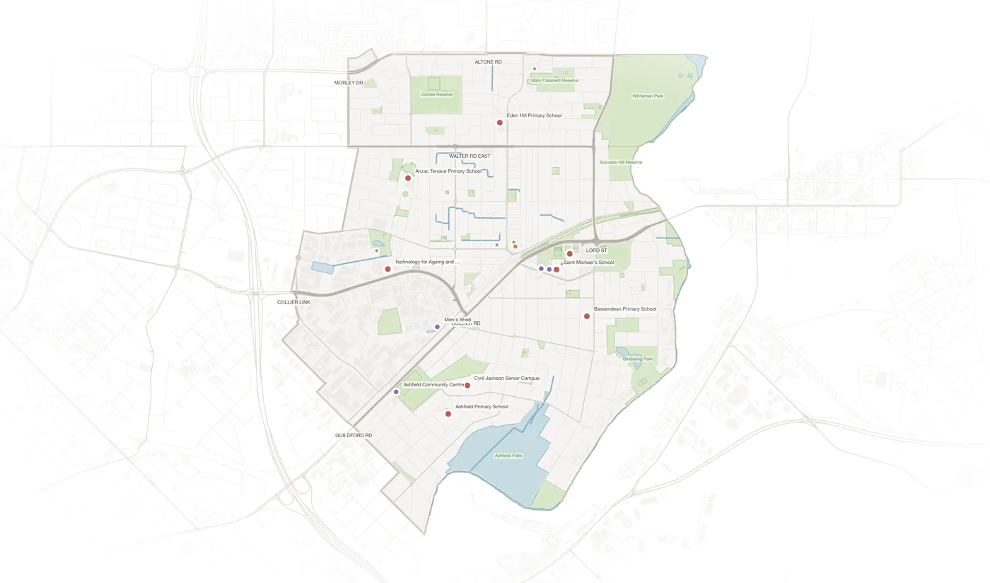 Bassendean urban fabric map
