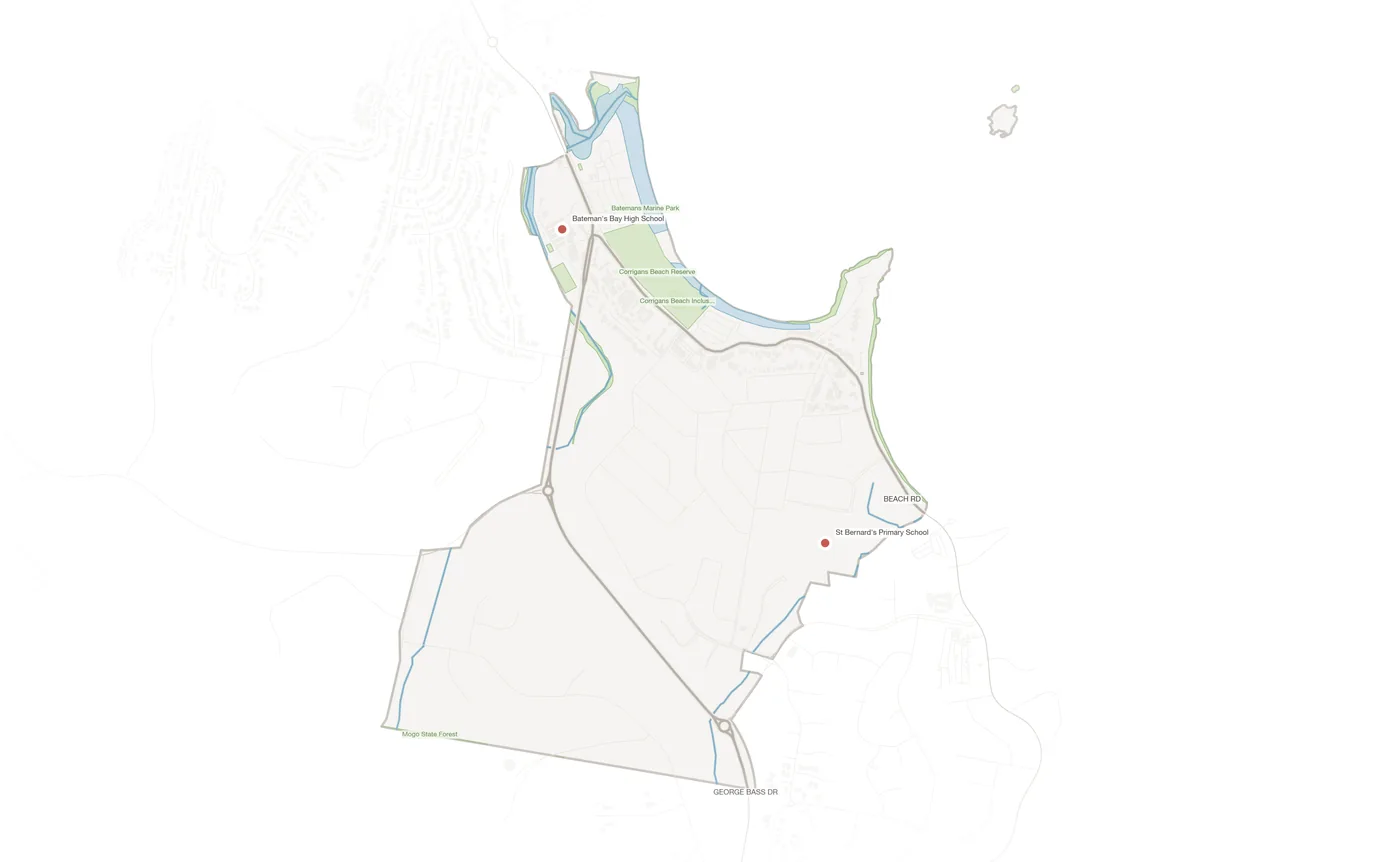 Batehaven urban fabric map