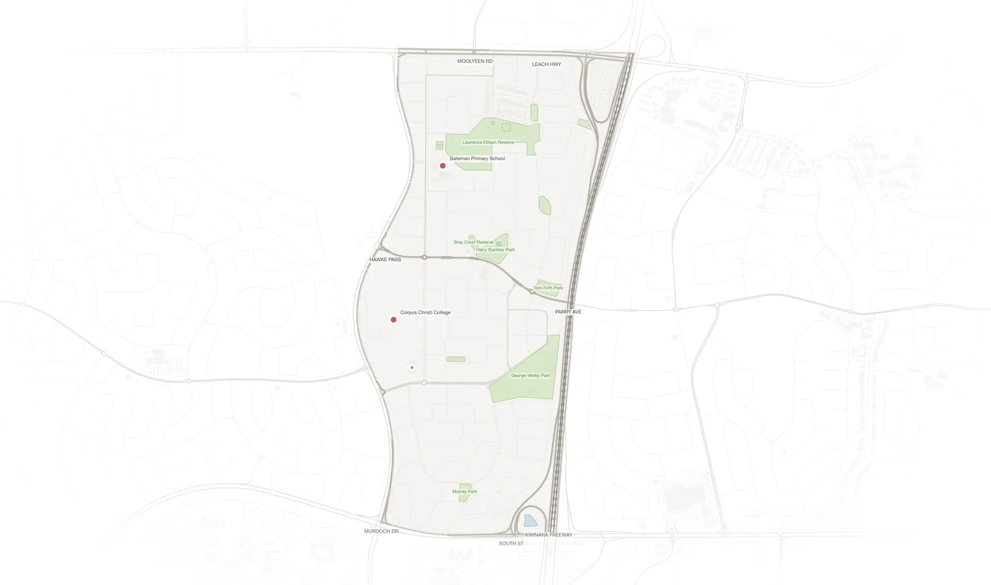 Bateman urban fabric map