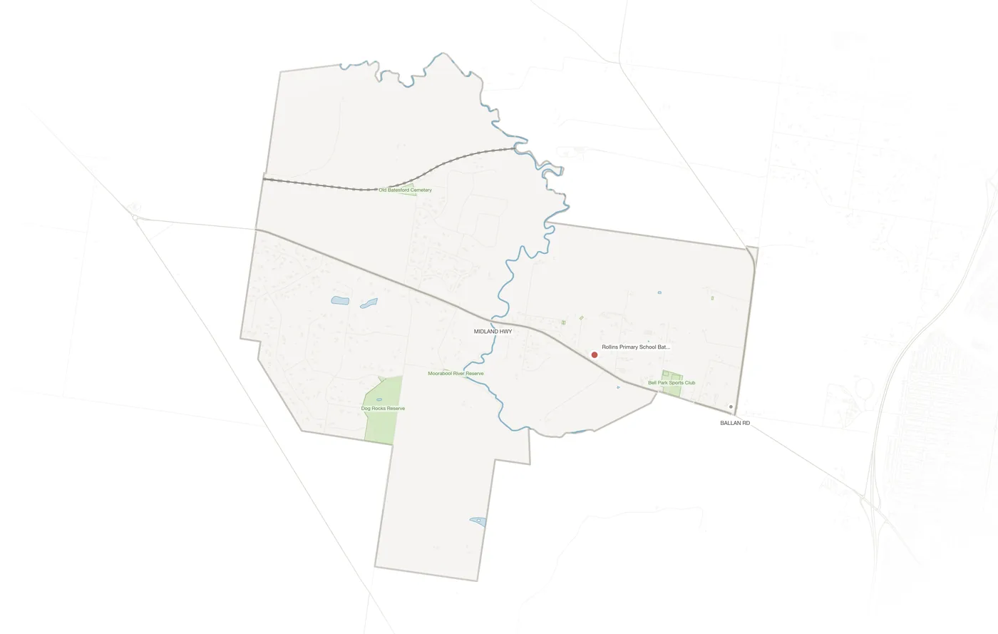 Batesford urban fabric map