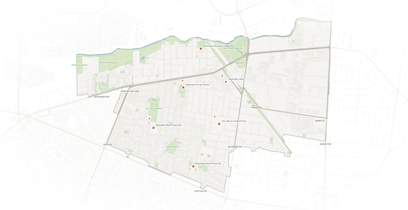 Bayswater urban fabric map
