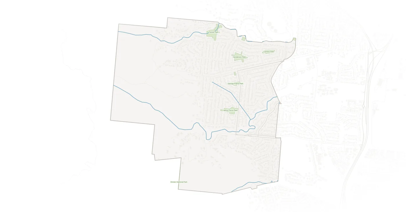 Bayview Heights urban fabric map