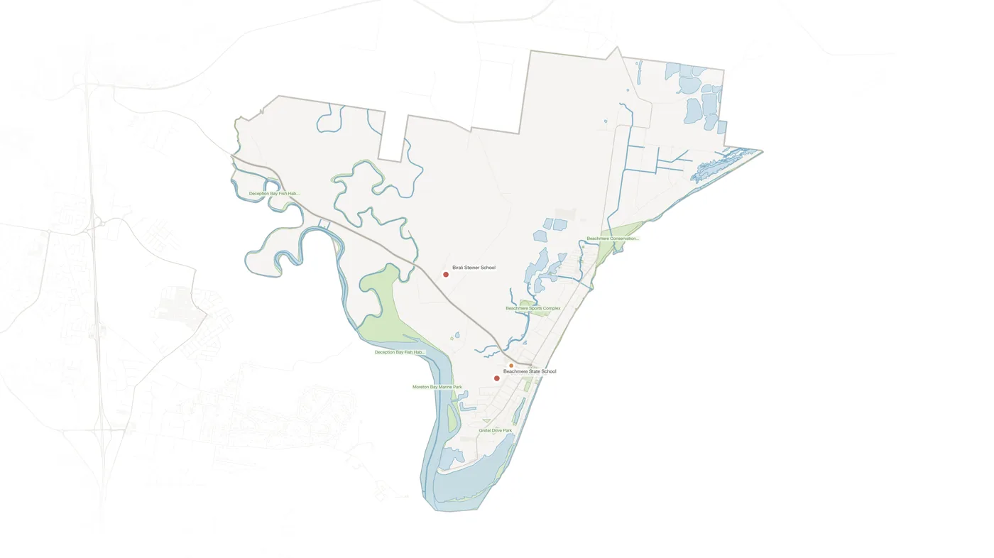 Beachmere urban fabric map