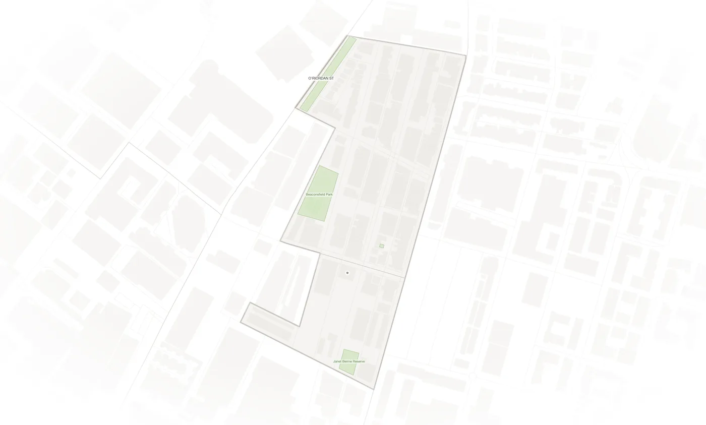 Beaconsfield urban fabric map