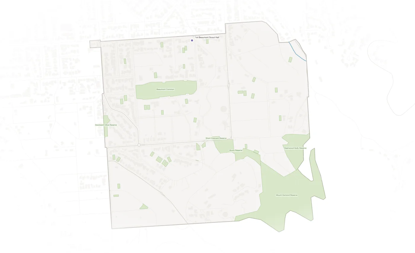 Beaumont urban fabric map