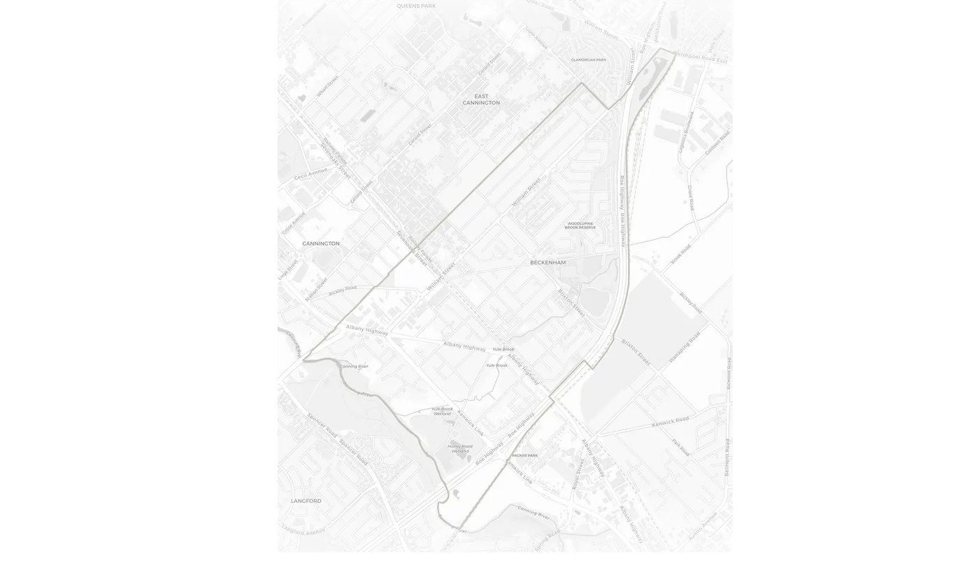 Beckenham urban fabric map