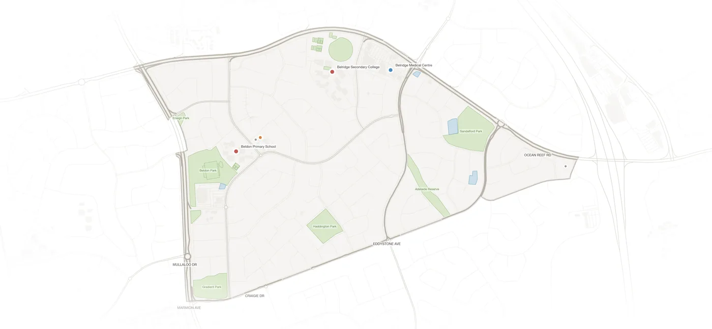 Beldon urban fabric map