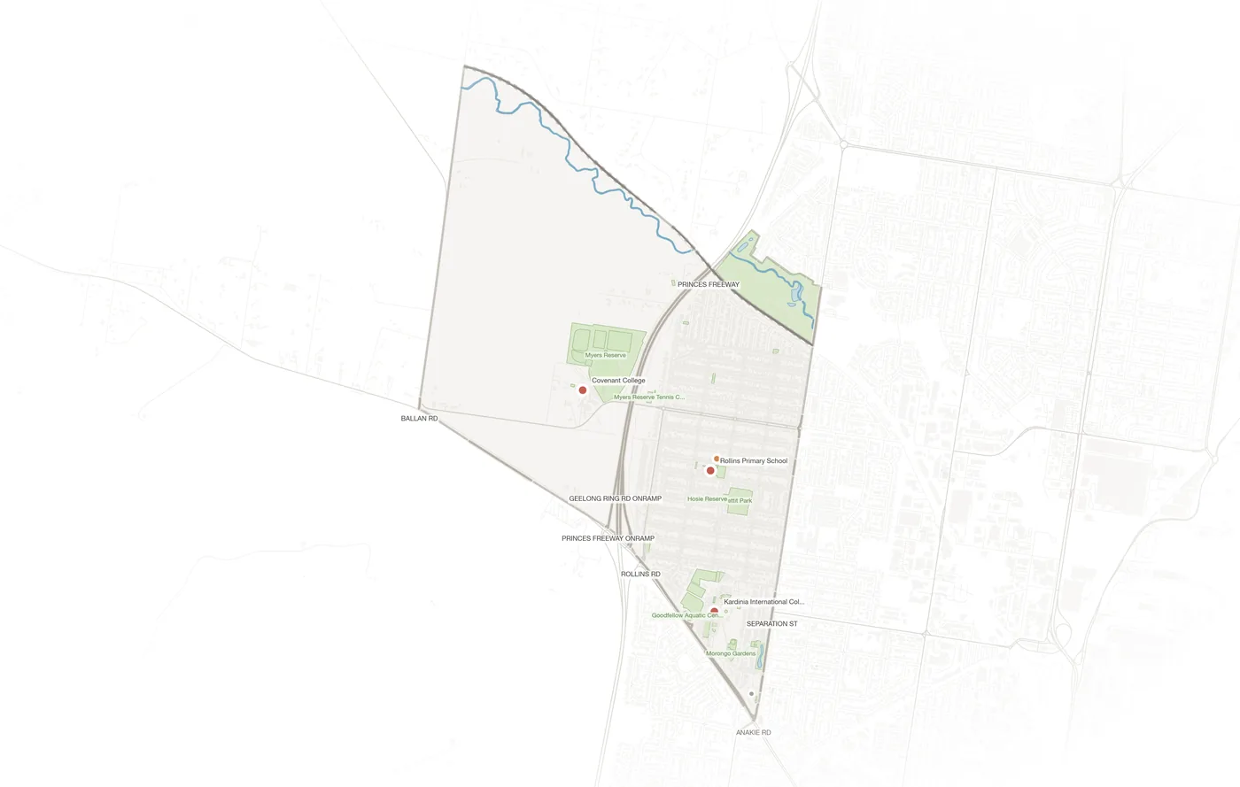 Bell Post Hill urban fabric map