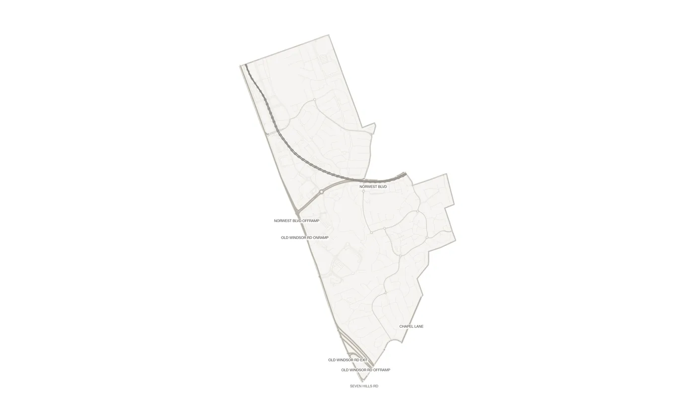 Bella Vista urban fabric map