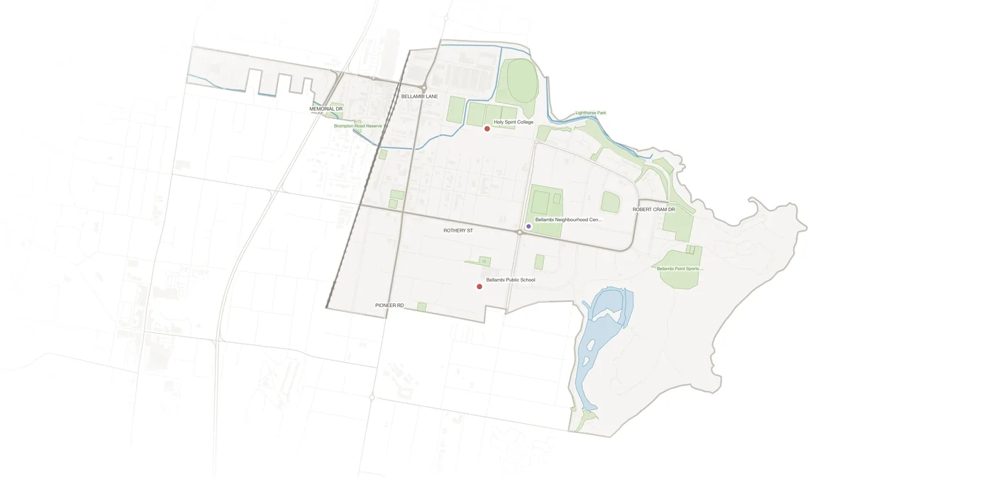 Bellambi urban fabric map