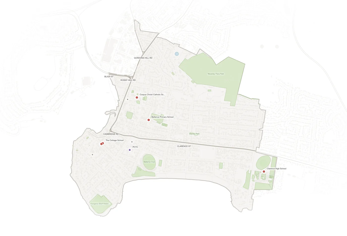 Bellerive urban fabric map