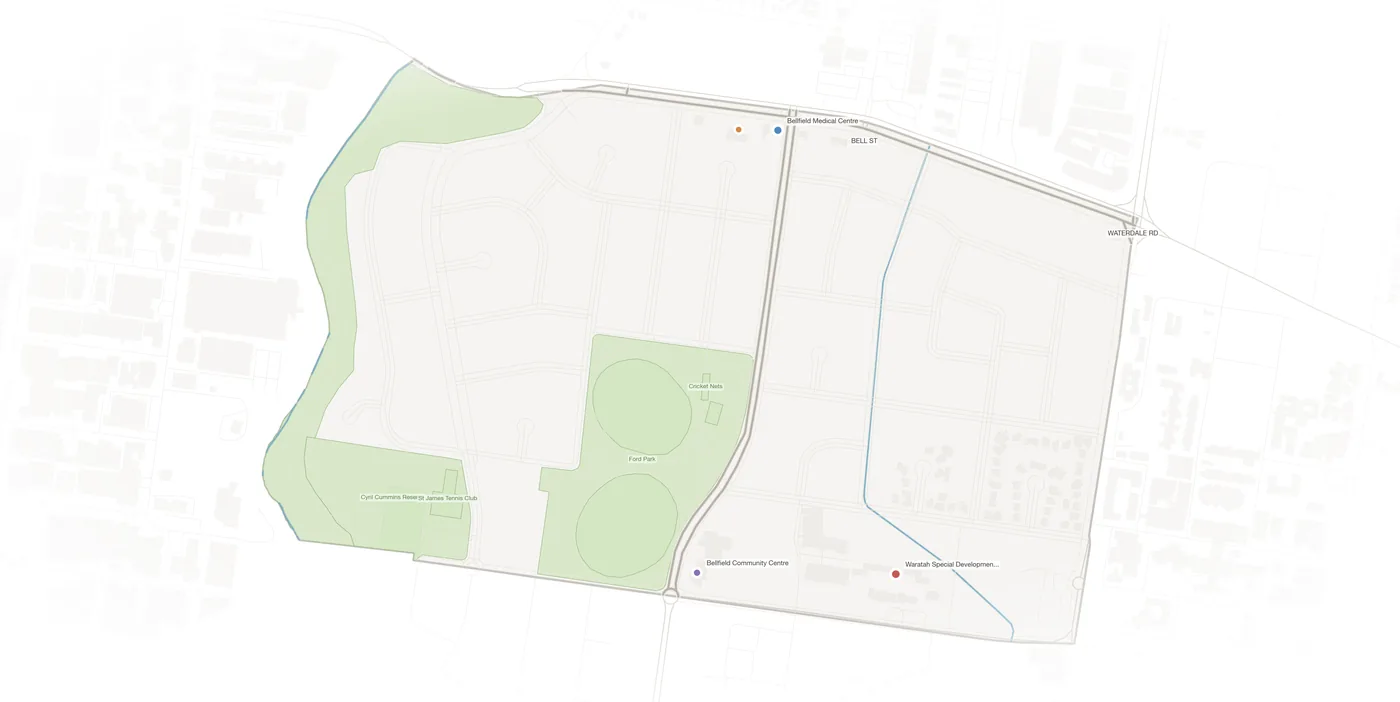 Bellfield urban fabric map