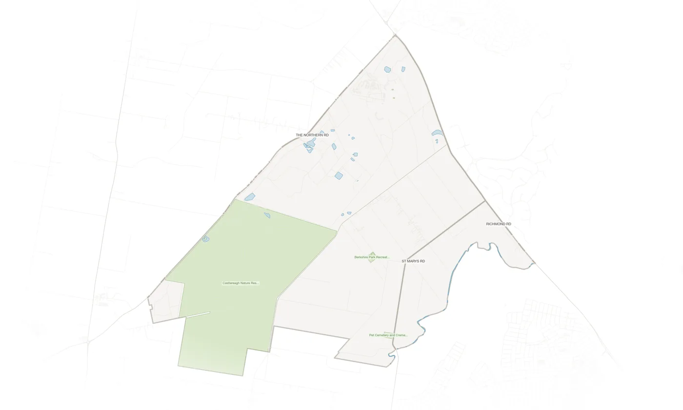 Berkshire Park urban fabric map
