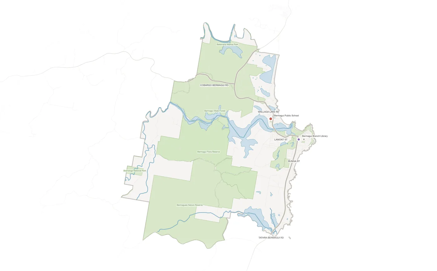 Bermagui urban fabric map