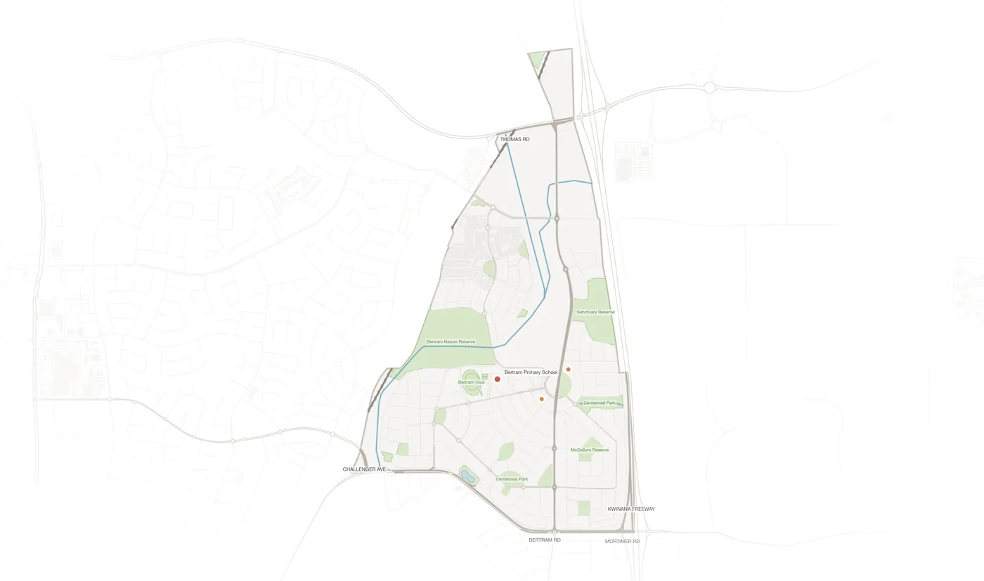 Bertram urban fabric map