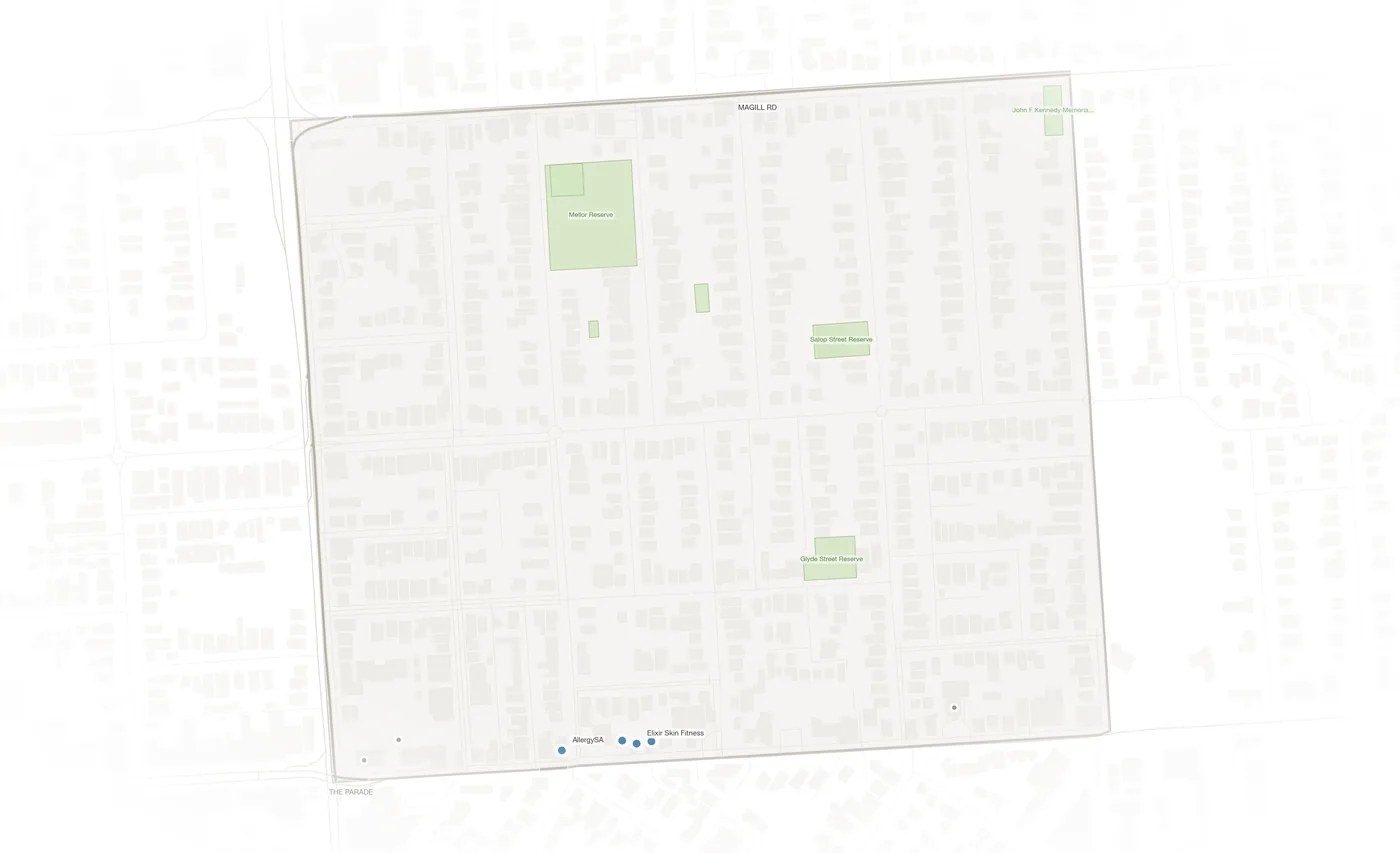 Beulah Park urban fabric map