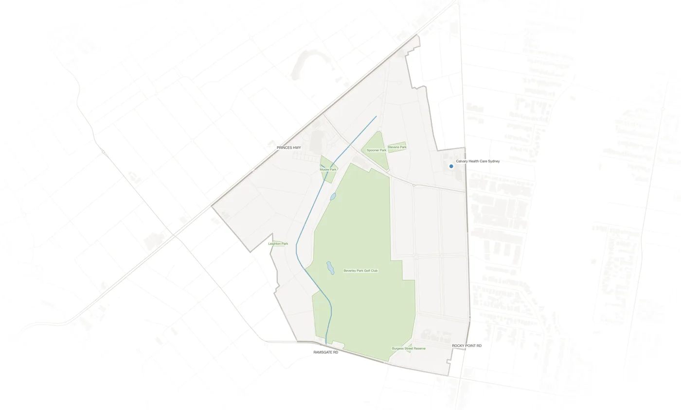 Beverley Park urban fabric map