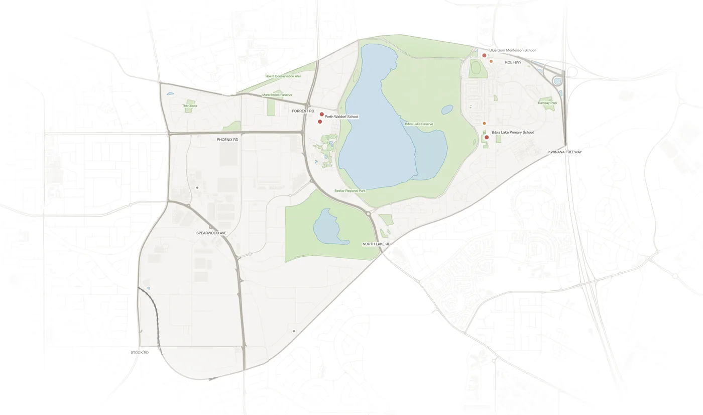 Bibra Lake urban fabric map