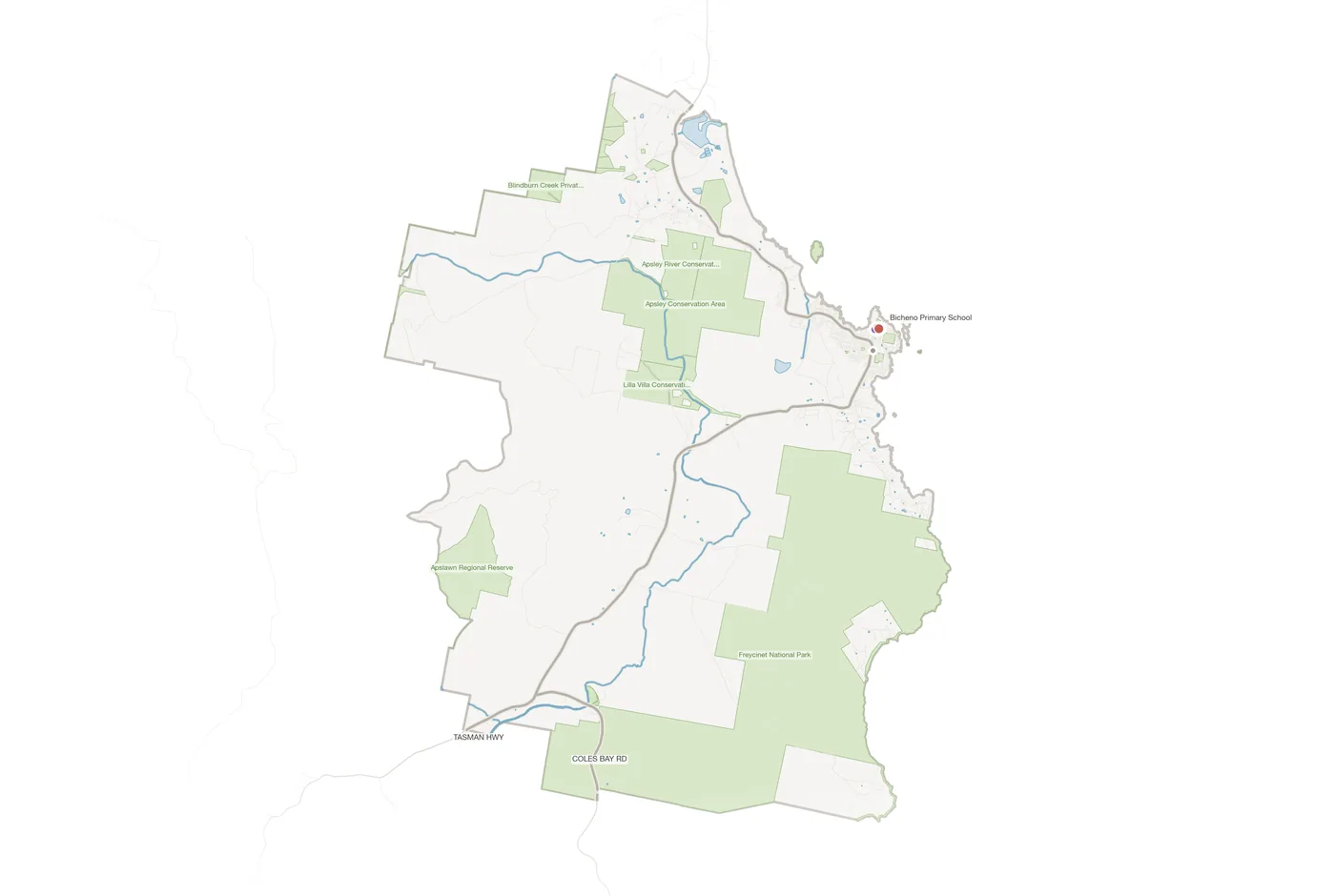 Bicheno urban fabric map