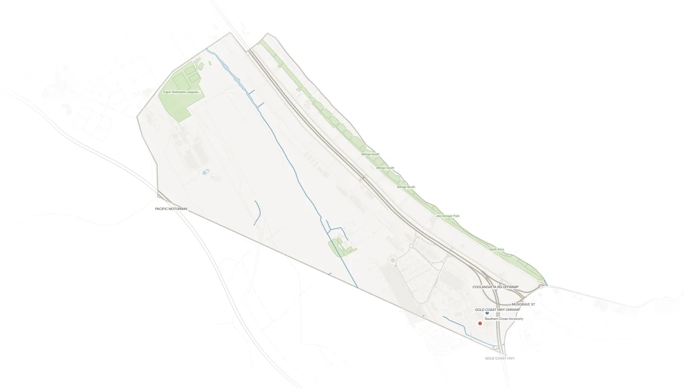 Bilinga urban fabric map