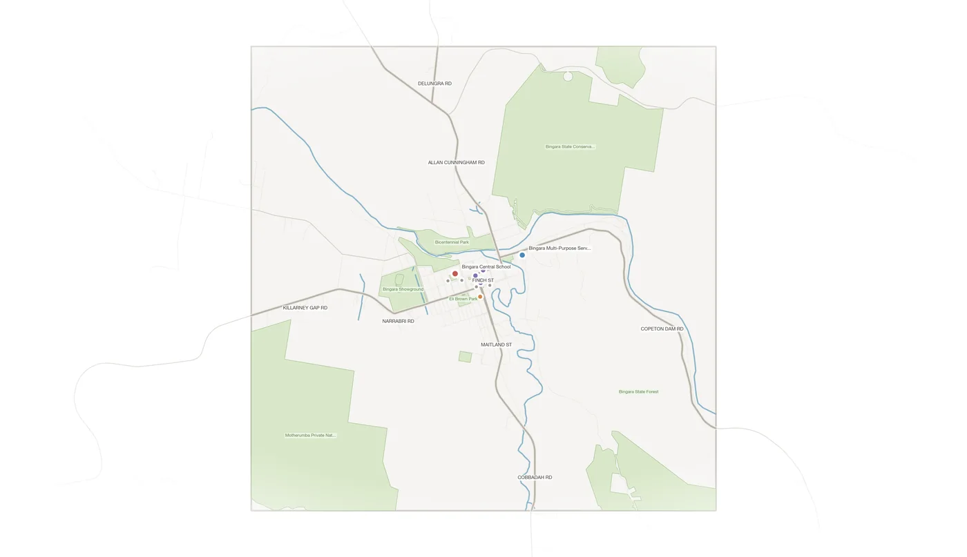 Bingara urban fabric map