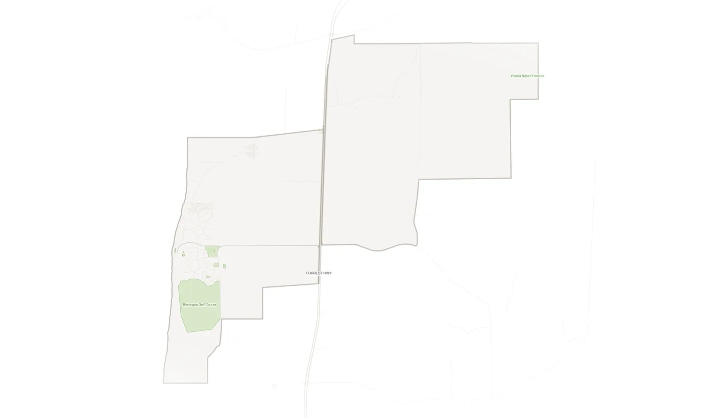 Binningup urban fabric map