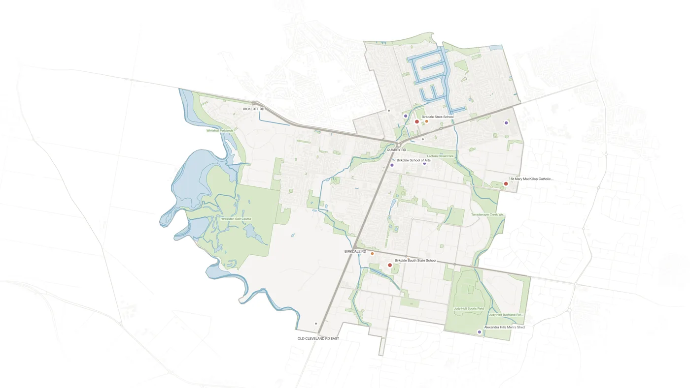 Birkdale urban fabric map