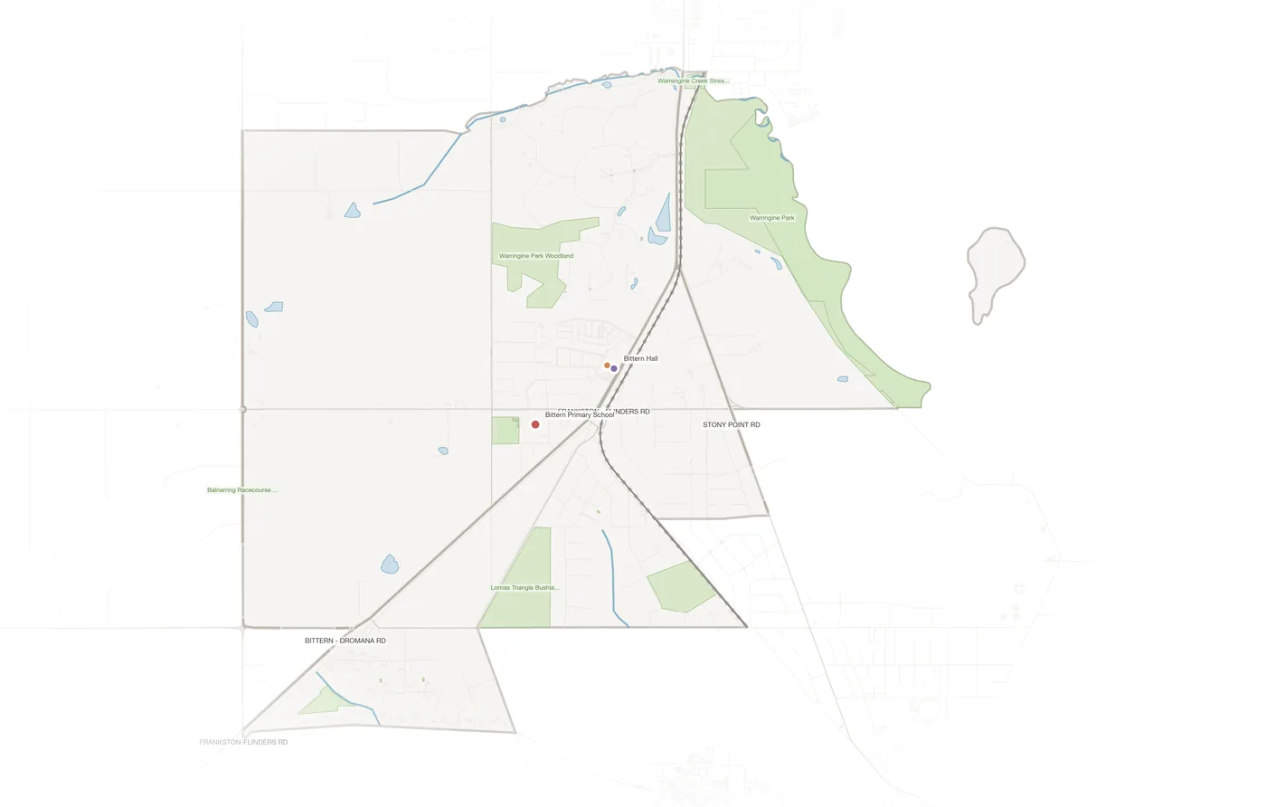 Bittern urban fabric map