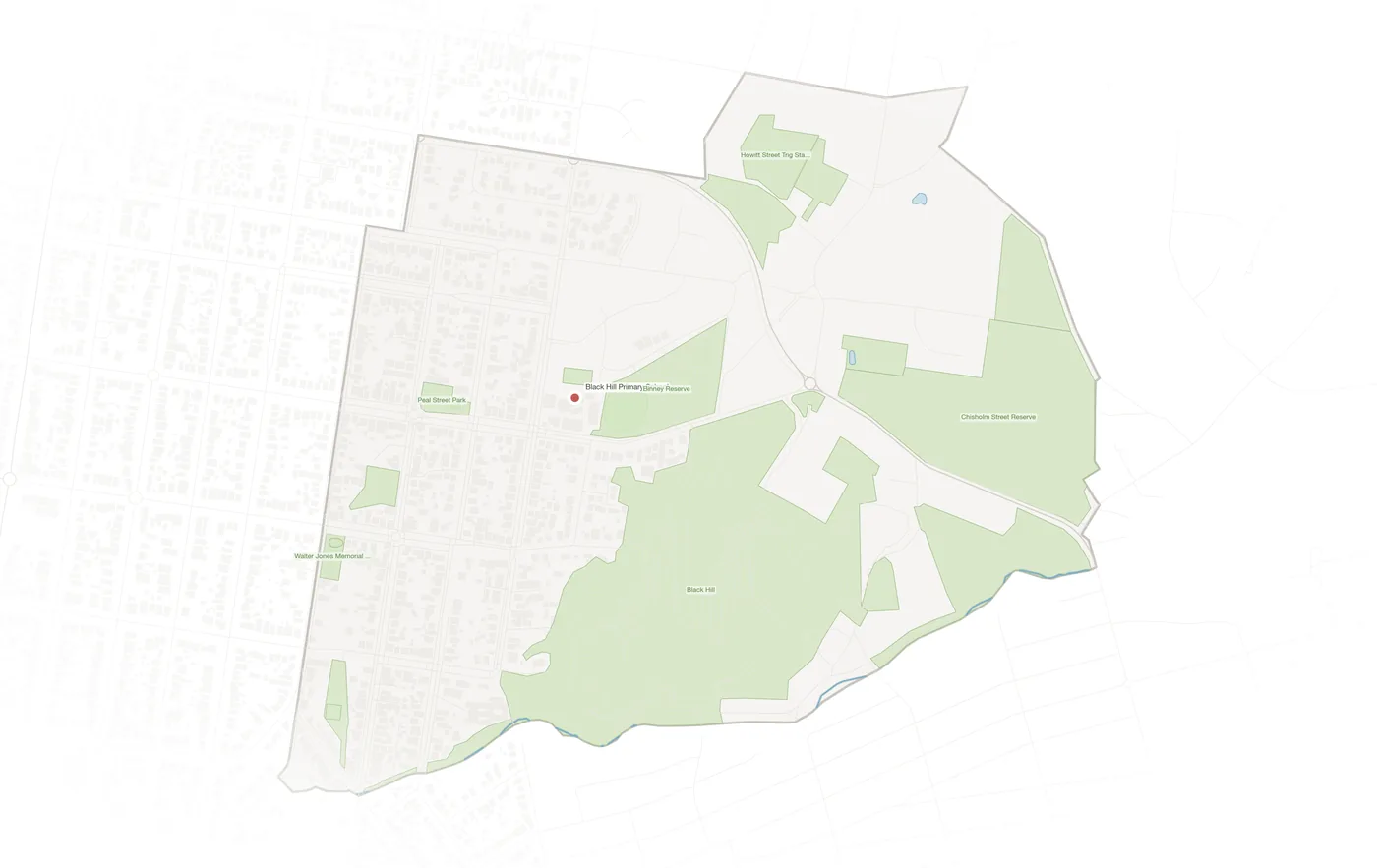 Black Hill urban fabric map